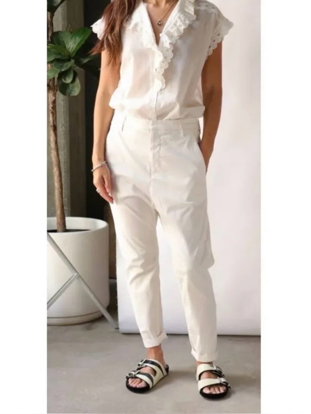 NILI LOTAN PARIS PANT in Eggshell NWT Size 2